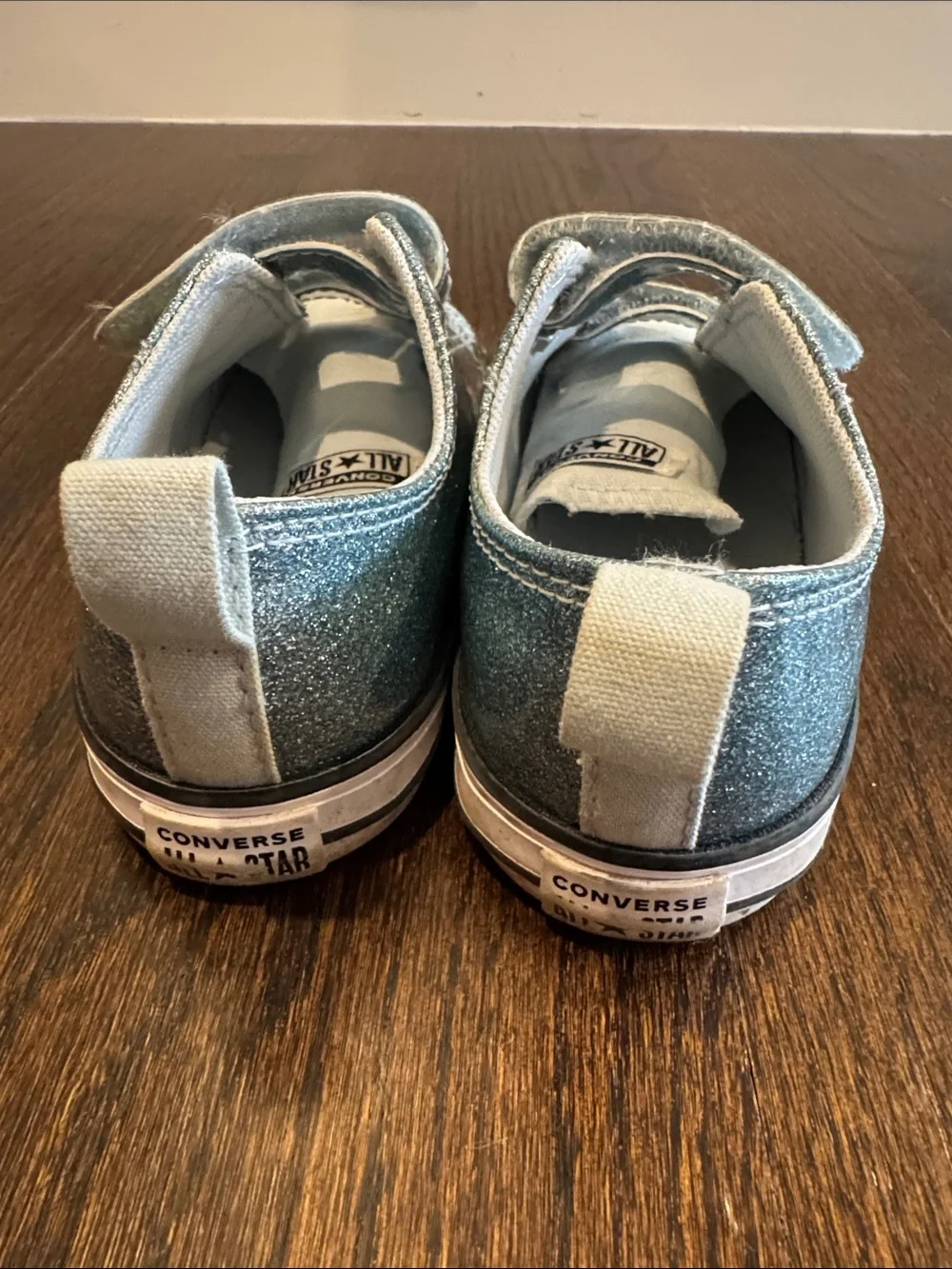 Converse Chuck Taylor All Star Glitter Sneakers Winter Slay Blue Toddler Girls 9
